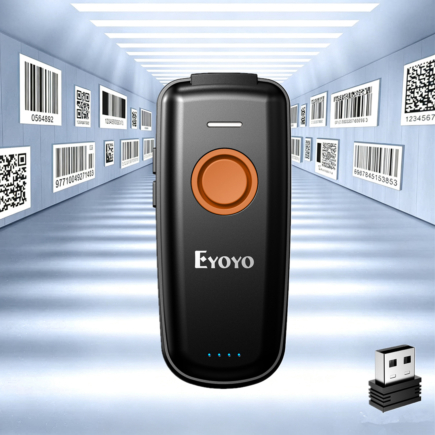 Barcode Scanner Wireless - EYOYO Mini Barkod Tarayıcı 1D 2.4G