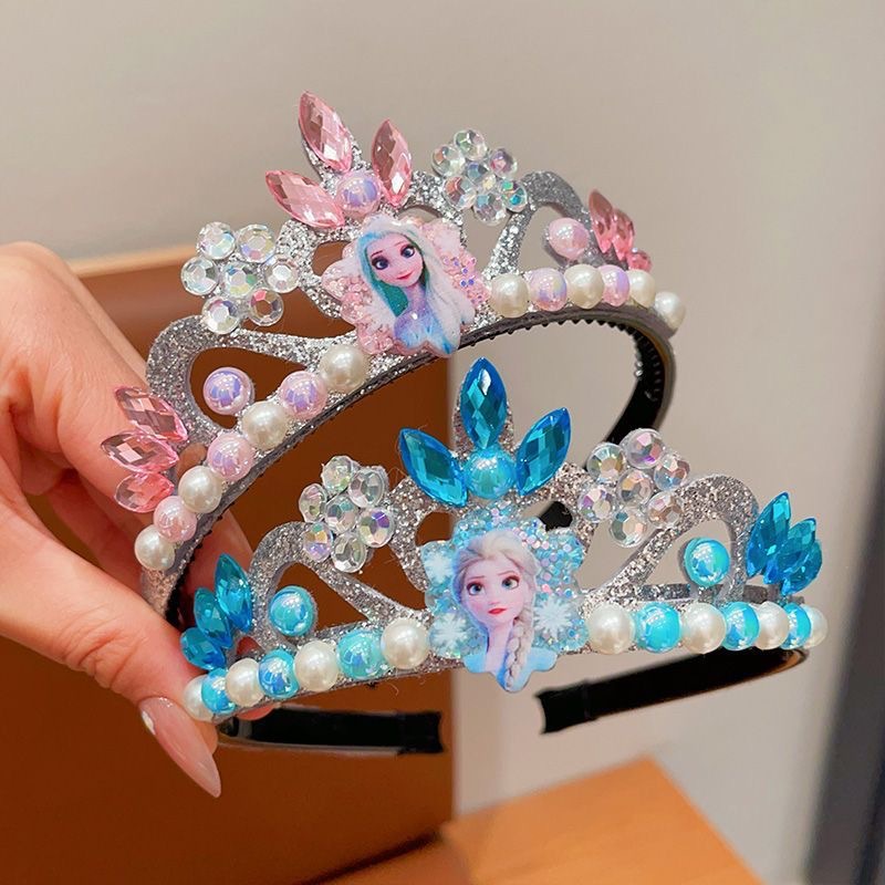 Elsa Gadget - Frozen Elsa Mavi Işıltılı İncili Taç
