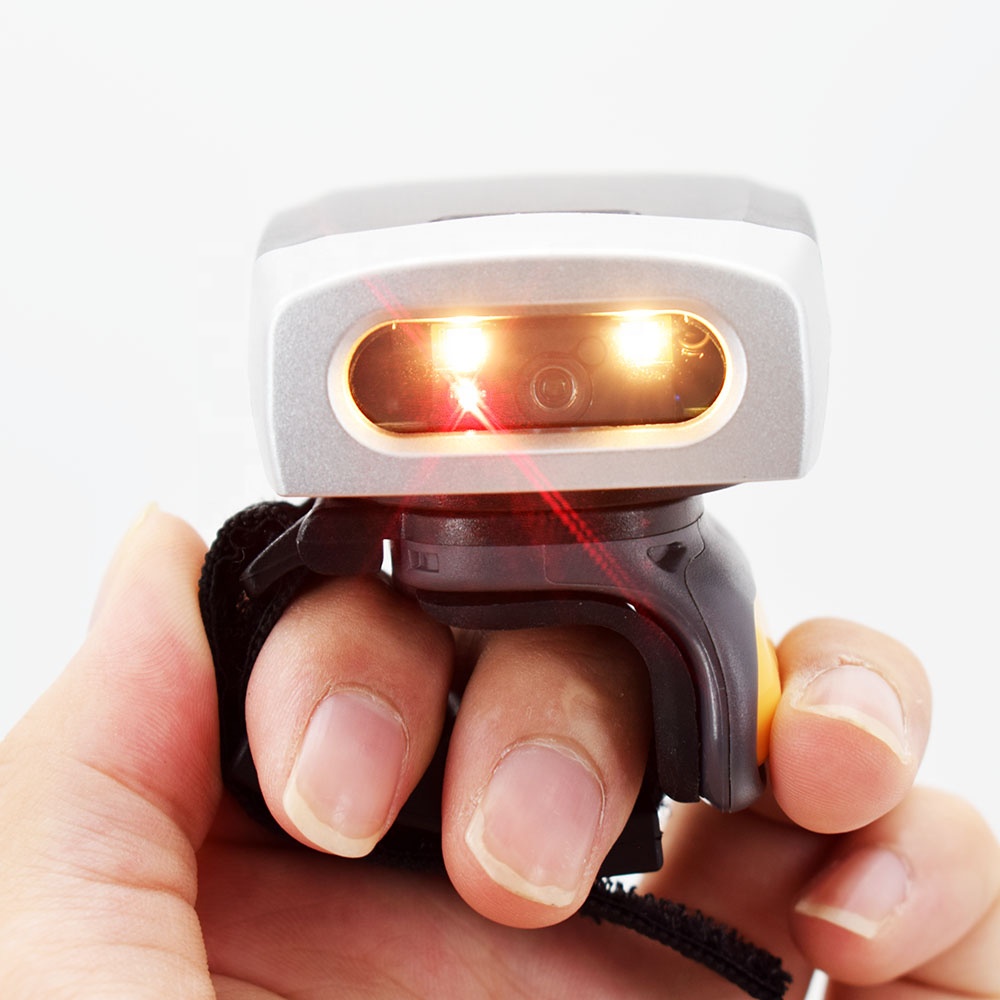 Barcode Scanner Wireless - Taşınabilir Kablosuz 2D Yüzük Parmak Barkod