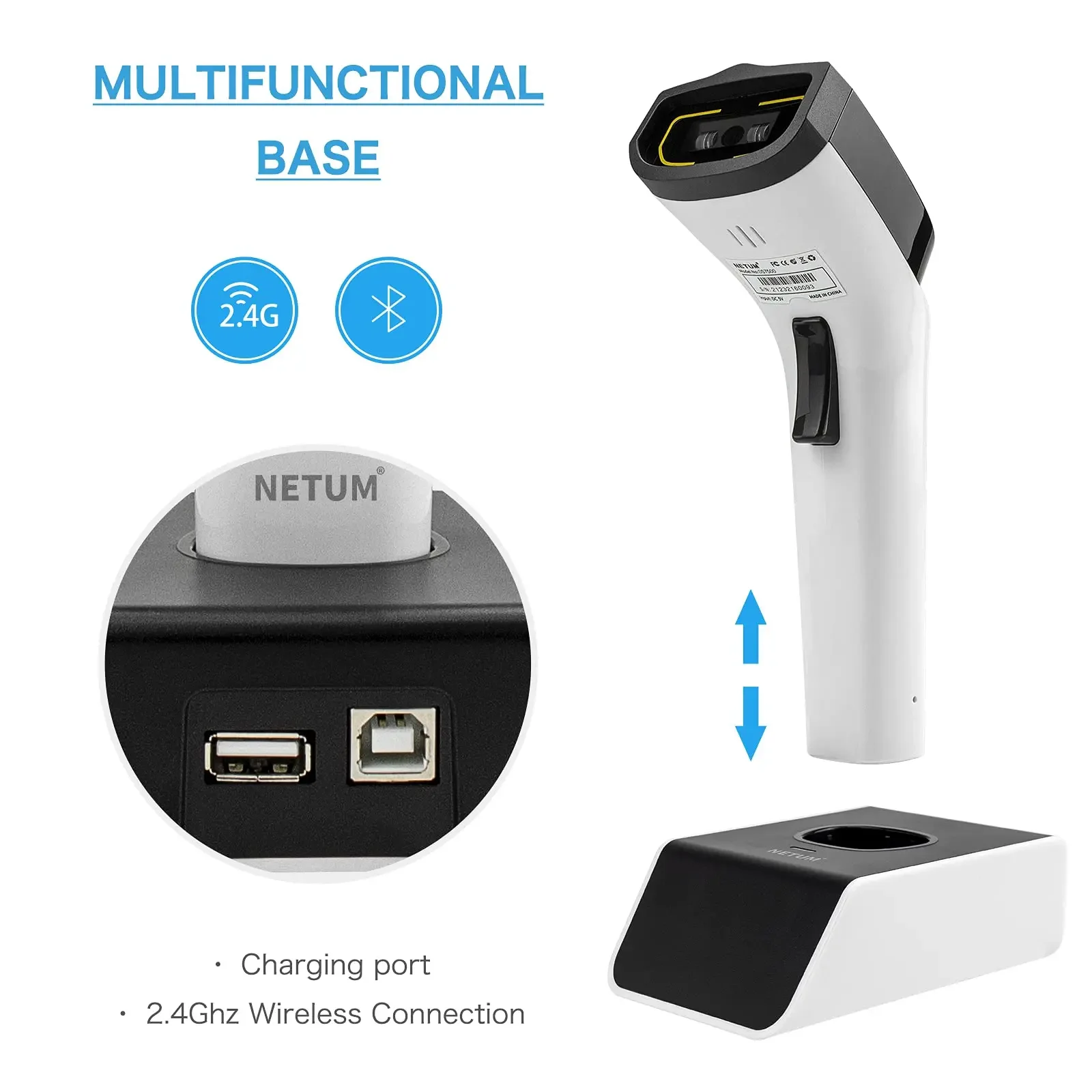 NETUM DS8100 Bluetooth 13.56MH - Barcode Scanner Wireless incelemesi ve fiyatı